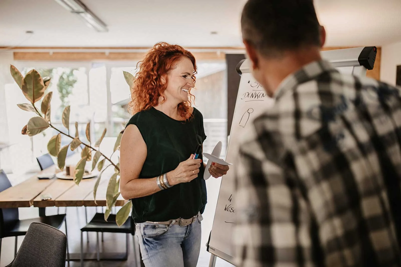 Ingrid Unteregger während dem Coaching